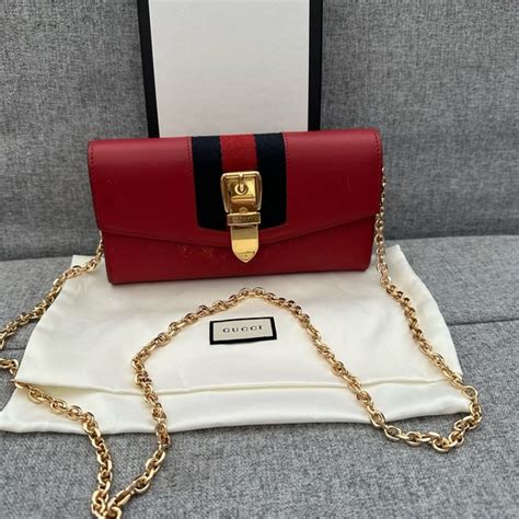 gucci sylvie long wallet|Gucci outlet wallet.